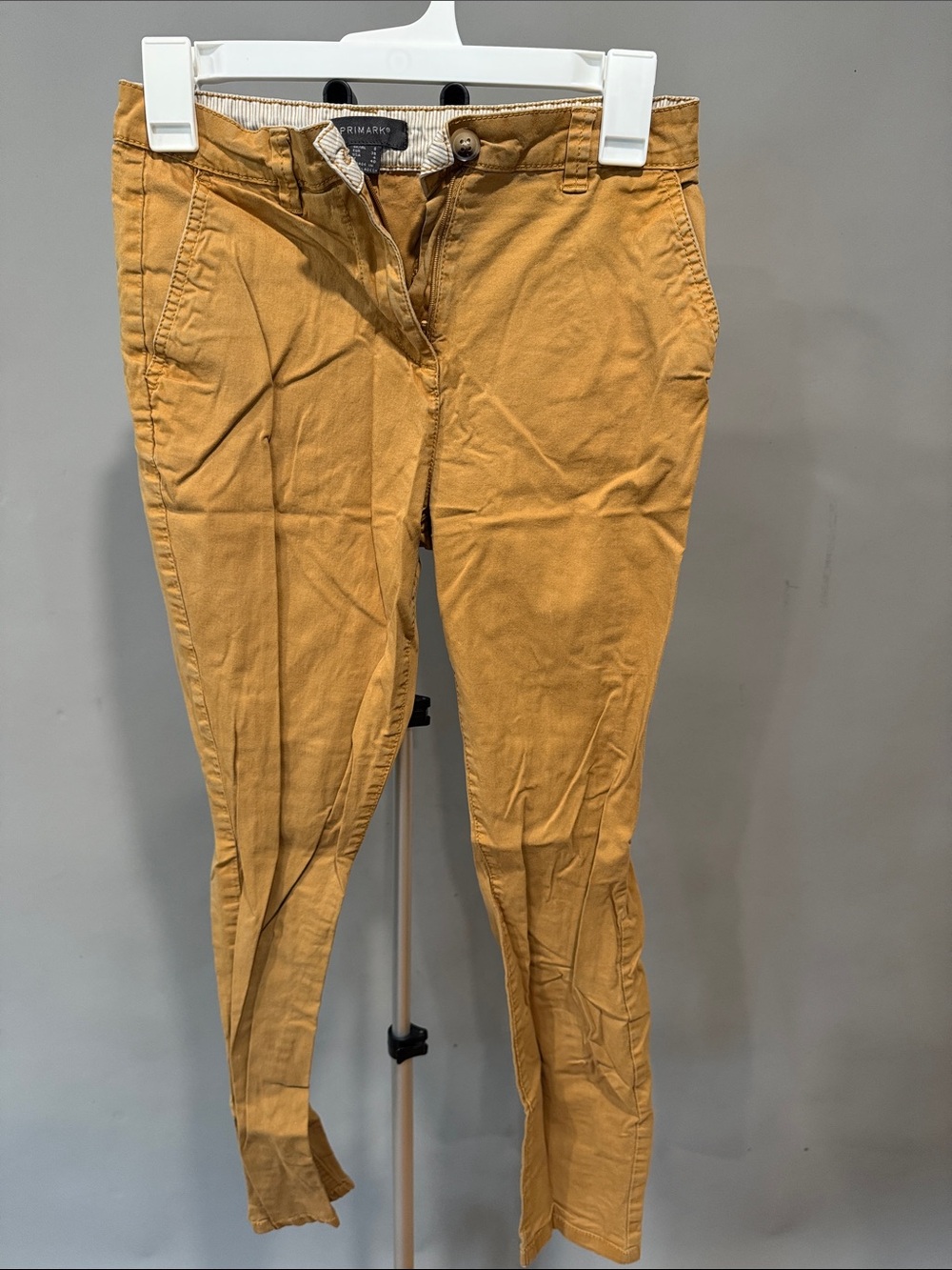 Primark Women's Cropped Slim Chinos in Mustard